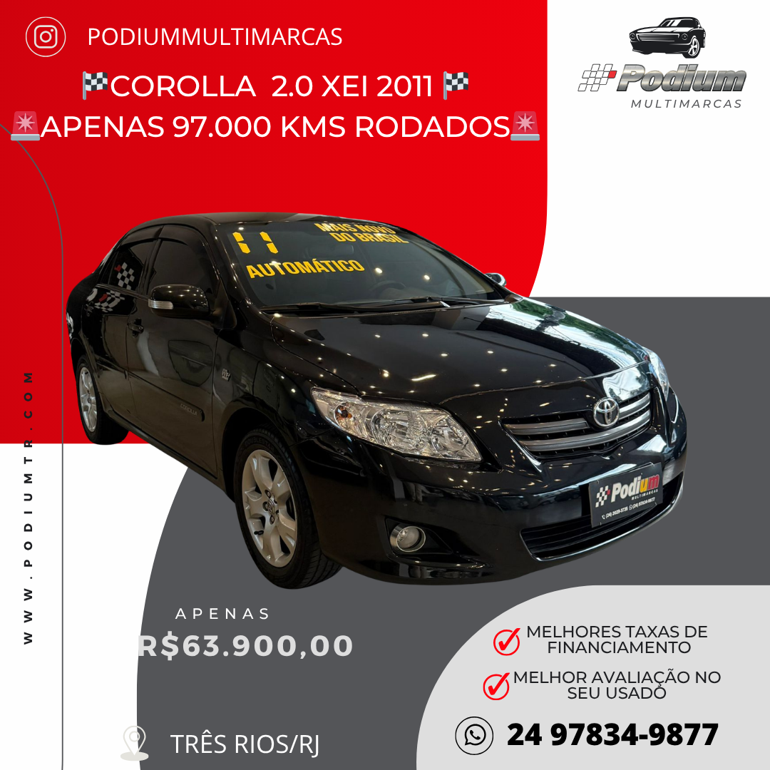 Read more about the article 🏁COROLLA 2.0 XEI 2011 🏁