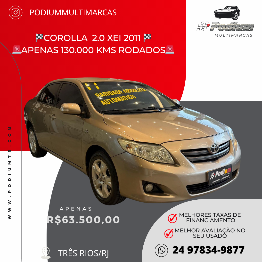 Read more about the article 🏁COROLLA 2.0 XEI 2011 🏁