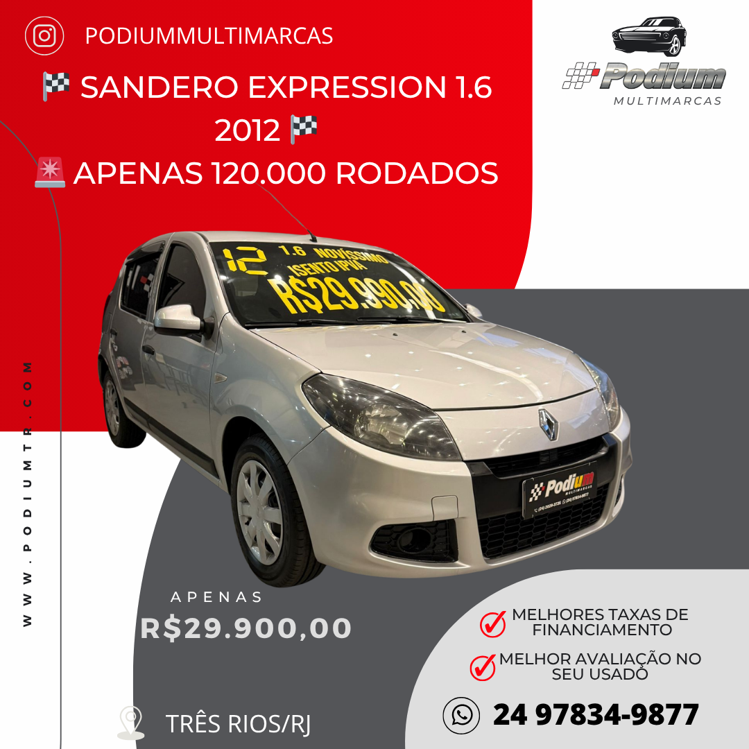 Read more about the article 🏁 SANDERO EXPRESSION 1.6 2012 🏁