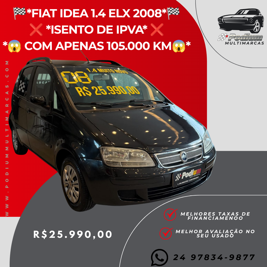Read more about the article 🏁FIAT IDEA 1.4 ELX 2008🏁