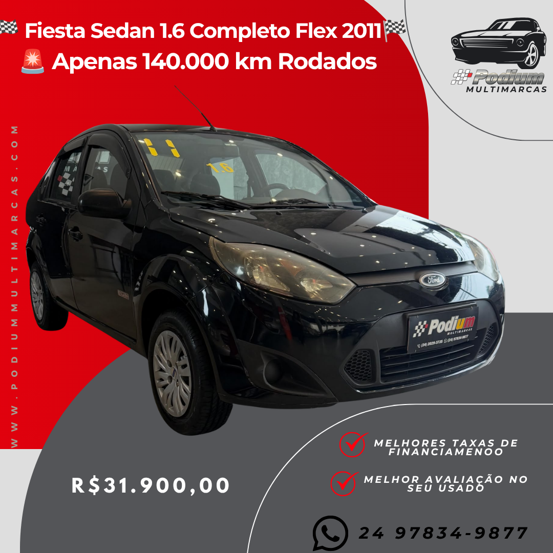 Read more about the article 🏁 Fiesta Sedan 1.6 Completo Flex 2011🏁